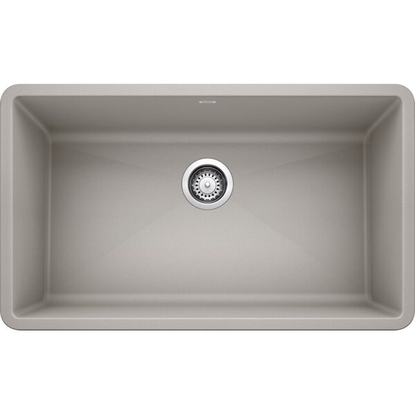 Blanco Precis Silgranit Super Single Undermount Kitchen Sink - Concrete Gray 442740